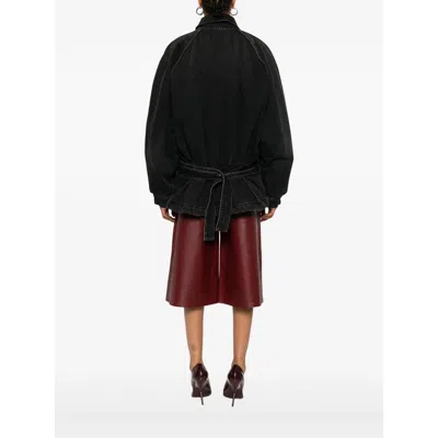 Haikure Zip-front Denim Jacket In Black