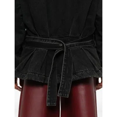 Haikure Zip-front Denim Jacket In Black