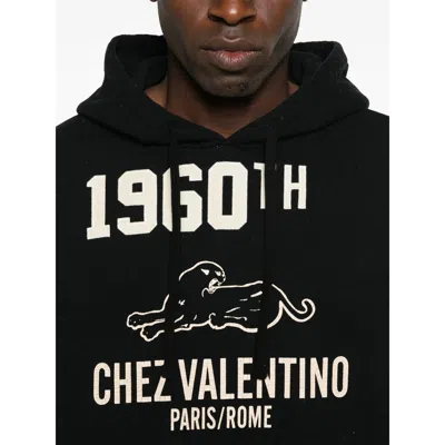 Valentino Cotton Fabric Sweatshirt With Comfortable Fit In Black