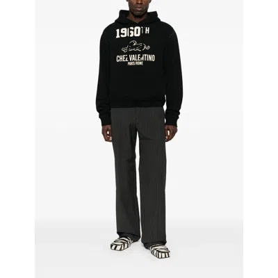 Valentino Cotton Fabric Sweatshirt With Comfortable Fit In Black