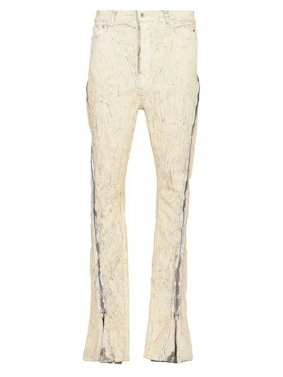 Rick Owens Off-white Hollywood Headon Utility Jeans In Neutral