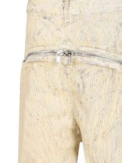 Rick Owens Off-white Hollywood Headon Utility Jeans In Neutral