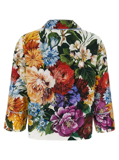 Dolce & Gabbana Floral Pattern Collared Neck Long Sleeves Shirt In Multi