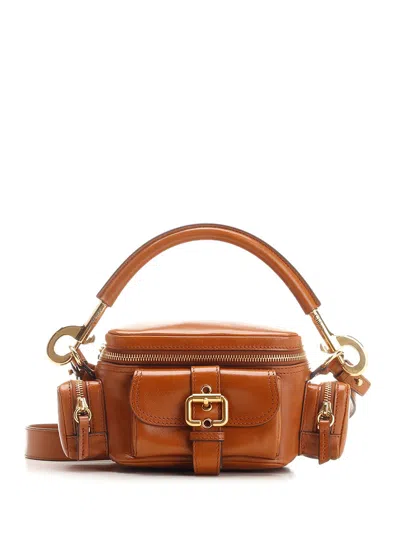 Chloé Leather Shoulder Bag With Multipocket Detail