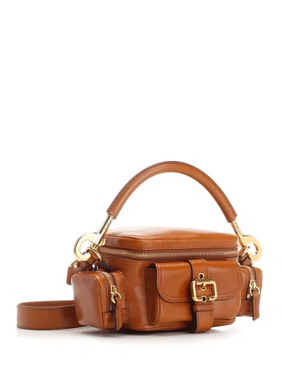 Chloé Leather Shoulder Bag With Multipocket Detail