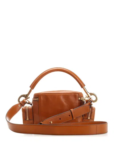 Chloé Leather Shoulder Bag With Multipocket Detail