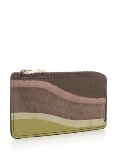 Loewe Card Holder With Coin Purse Small Leather Goods Brown