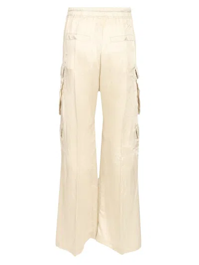 Rick Owens Wide-leg Cargobelas Pants With Adjustable Drawstring Waist In White