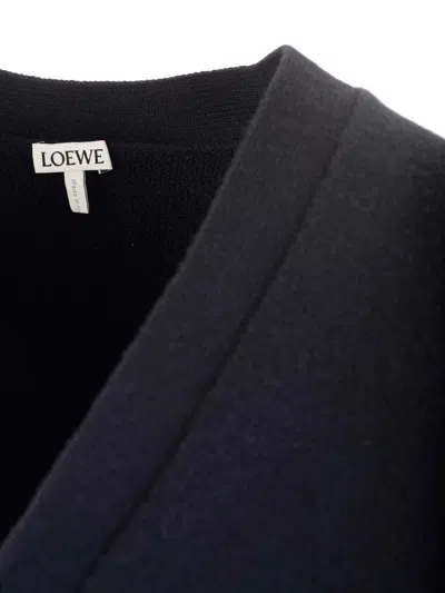 Loewe Cashmere Knit Cardigan Knitwear Blue In Blue