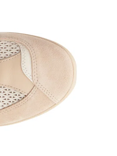 Chloé Kick Leather And Suede-trimmed Mesh Sneakers