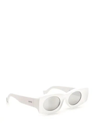 Loewe Chunky Frame Sun Glasses White