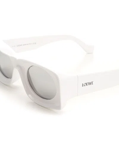 Loewe Chunky Frame Sun Glasses White