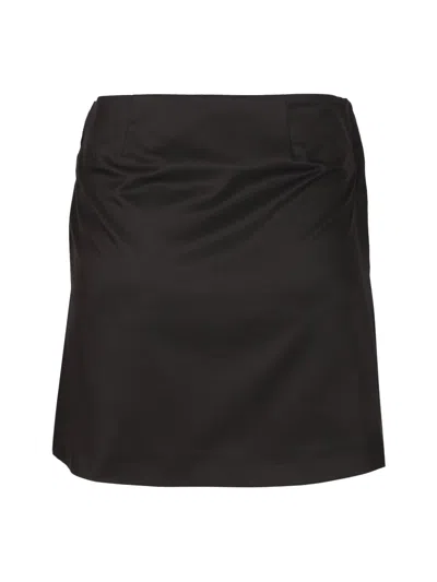 Loewe Cotton And Silk Gabardine Skirt Trousers Black In Black