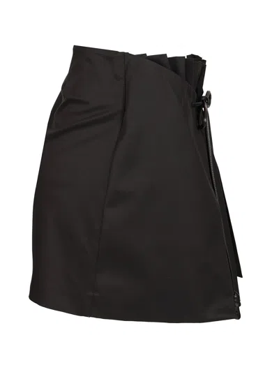 Loewe Cotton And Silk Gabardine Skirt Trousers Black In Black