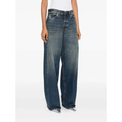 Haikure 'bethany' Blue Jeans With Logo Patch On The Rear