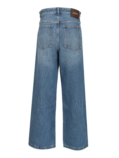 Loewe Cotton Denim Jeans Blue In Blue