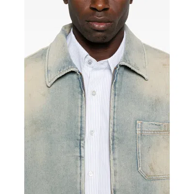 Golden Goose 'mackenzie' Denim Jacket Featuring Faded Effect