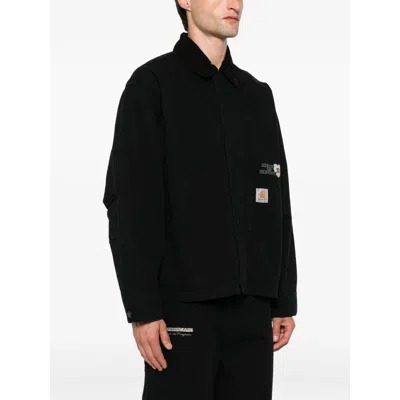 Carhartt Work In Progress Og Arcan Graphic Organic Cotton Canvas Jacket In Black