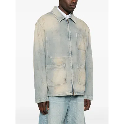 Golden Goose 'mackenzie' Denim Jacket Featuring Faded Effect