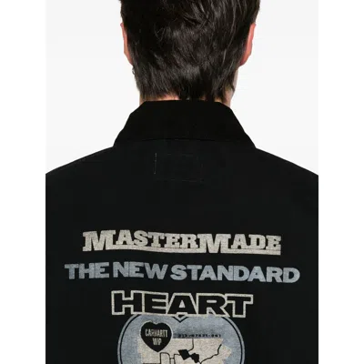 Carhartt Work In Progress Og Arcan Graphic Organic Cotton Canvas Jacket In Black