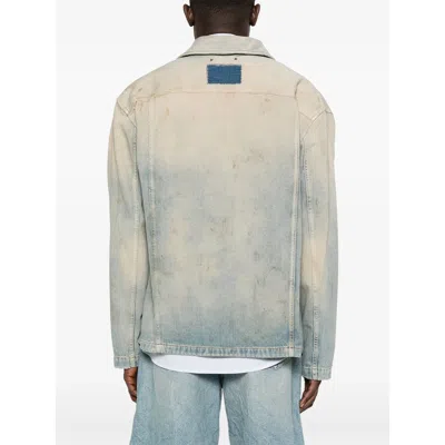Golden Goose 'mackenzie' Denim Jacket Featuring Faded Effect