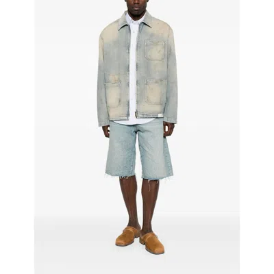 Golden Goose 'mackenzie' Denim Jacket Featuring Faded Effect