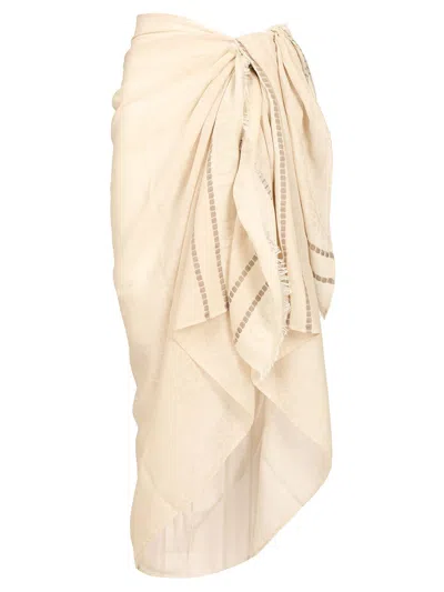 Loewe Cotton Pareo Skirts Beige