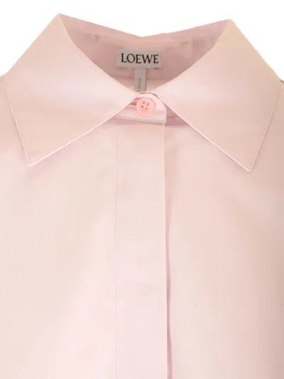Loewe Cotton Poplin Shirt Classic Rose In Pink