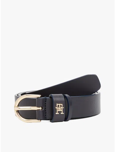 Tommy Hilfiger Logo-plaque Leather Belt