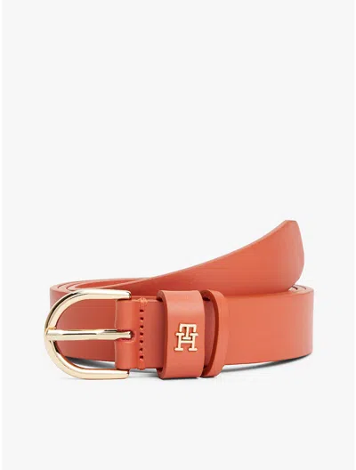 Tommy Hilfiger Monogram Thin Leather Belt