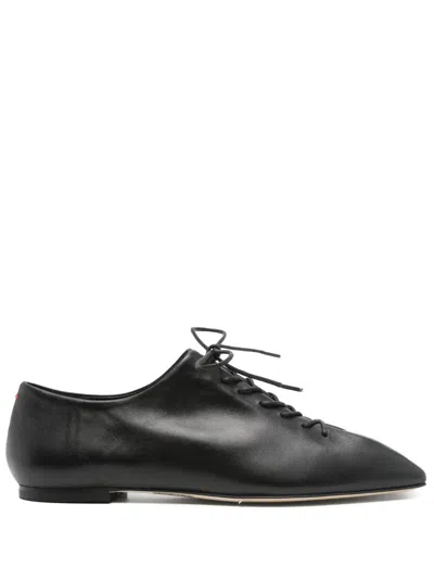 Aeyde Aeydē "isla" Black Lace-up Shoe In Black  