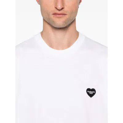 Carhartt Work In Progress Heart Ii Hartt Organic Cotton Graphic T-shirt In White