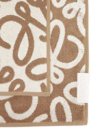 Loewe Cotton Terry Towel Swimwear Beige In Brown
