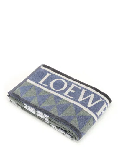 Loewe Cotton Terry Towel Swimwear Blue In Blue