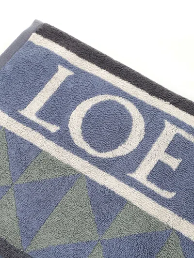 Loewe Cotton Terry Towel Swimwear Blue In Blue