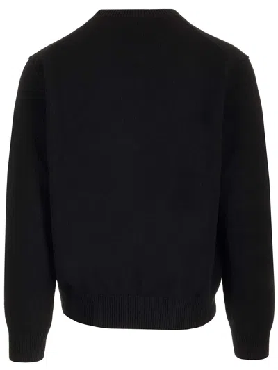 Loewe Wool Crew Neck Sweater With Ribbed Edges