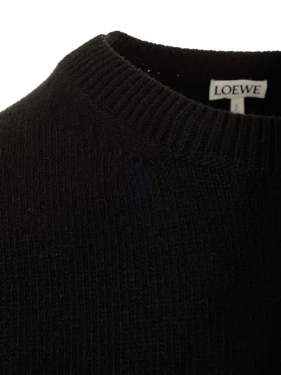 Loewe Wool Crew Neck Sweater With Ribbed Edges