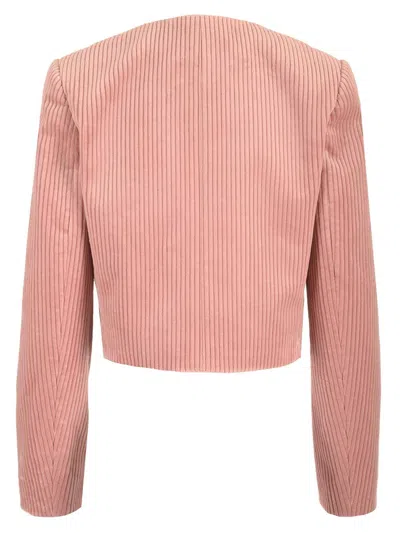 Chloé Cropped Corduroy Jacket Jackets Rose In Pink