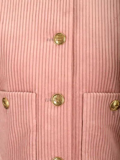 Chloé Cropped Corduroy Jacket Jackets Rose In Pink