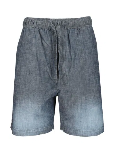 Loewe Bermuda Shorts With Back Pockets And Elastic Waistband In Blue