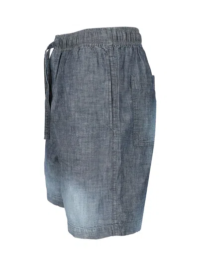 Loewe Bermuda Shorts With Back Pockets And Elastic Waistband In Blue