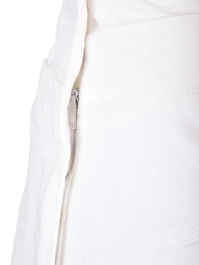 Loewe Cotton Deconstructed Midi Skirt In White