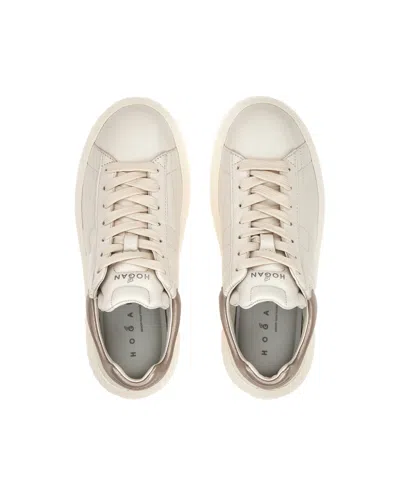 Hogan H-stripes Low-top Sneakers In Neutral