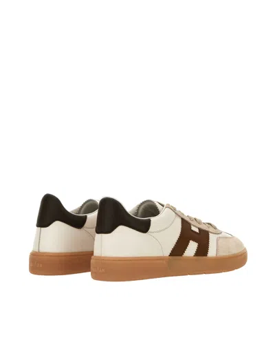 Hogan Cool Smooth And Suede Leather Sneakers Shoes In Brown