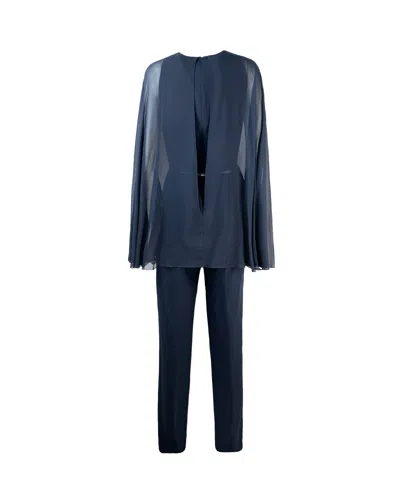 Max Mara Studio Elegante Tuta Vertice Blu