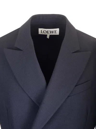 Loewe Double-breasted Jacket Jackets Blue In Blue