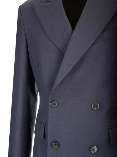 Loewe Double-breasted Jacket Jackets Blue In Blue