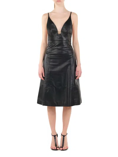 Loewe Dress In Nappa Dresses Black In Black