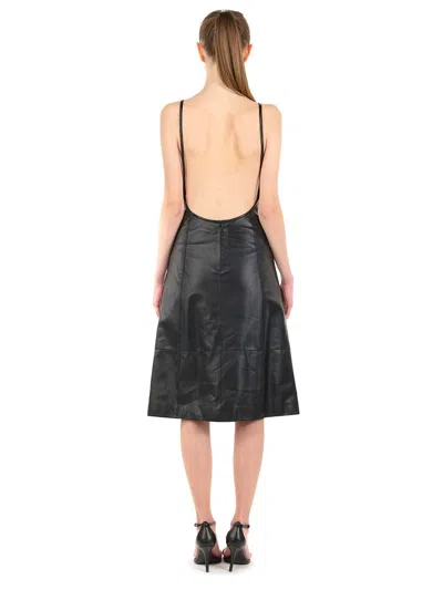 Loewe Dress In Nappa Dresses Black In Black