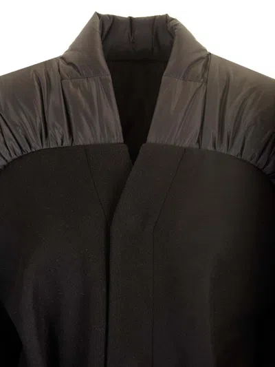 Rick Owens Duvetina Long Coat Crafted In Black